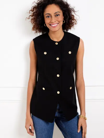 Talbots Textured Vest - Black - 20