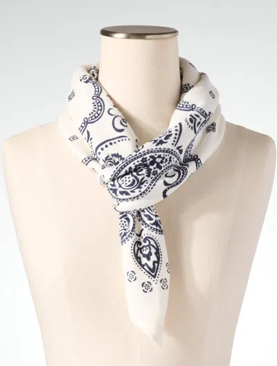 Talbots The Beautiful Bandana Charming Scarf - Ivory - 001