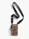 Talbots Think Royln Buzz Me Phone Bag - Leopard - Black - 001  In Black