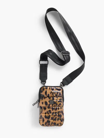 Talbots Think Royln Buzz Me Phone Bag - Leopard - Black - 001