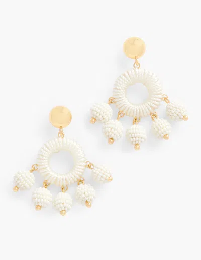 Talbots Thread Wrap Statement Earrings - Ivory/gold - 001  In Ivory,gold