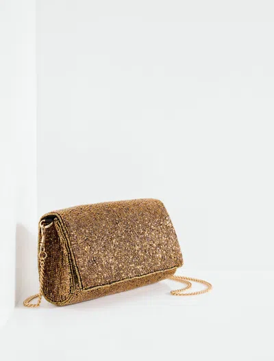 Talbots Tiffany Beaded Clutch - Dark Bronze - 001