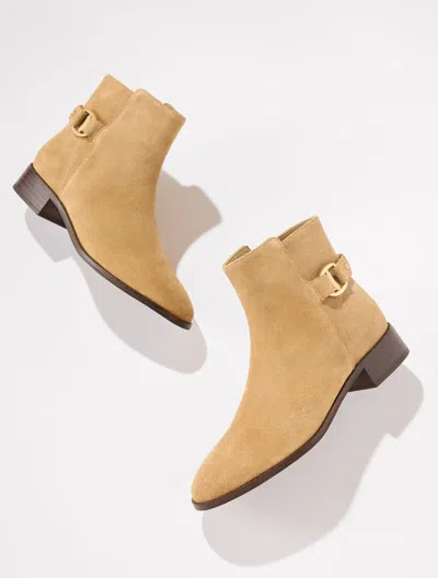 Talbots Tish Link Suede Ankle Boots - Light Toffee - 5m