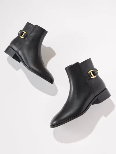 Talbots Tish Link Vachetta Ankle Boots - Black - 5m