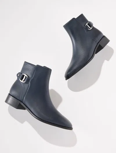 Talbots Tish Link Vachetta Ankle Boots - Blue - 5m