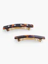 Talbots Tortoiseshell Barrette Set - Caramel Tort - 001  In Caramel Tort