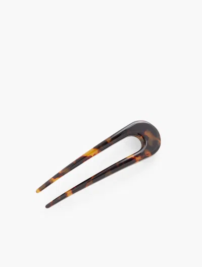 Talbots Tortoiseshell French Hair Pin - Caramel Tort - 001