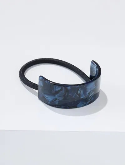 Talbots Tortoiseshell Hair Tie - Blue - 001