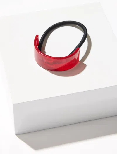 Talbots Tortoiseshell Hair Tie - Red - 001
