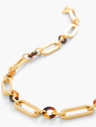 Talbots Tortoiseshell Link Necklace - Tortoiseshell/gold - 001