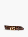 Talbots Tortoiseshell Patent Slim Belt - Brown - Small  In Brown