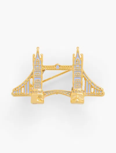Talbots Tower Bridge Brooch - Blue Crystal/gold - 001
