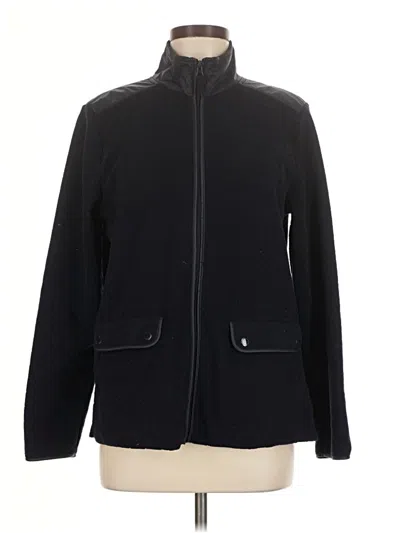 Pre-owned Talbots Track Jacket In Black