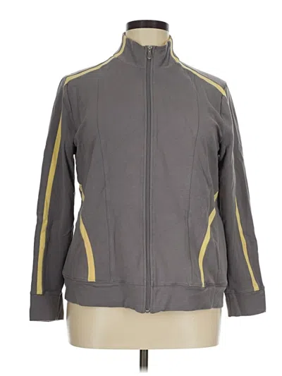 Pre-owned Talbots Track Jacket In Gray