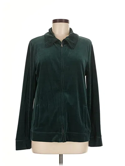 Pre-owned Talbots Track Jacket In Green