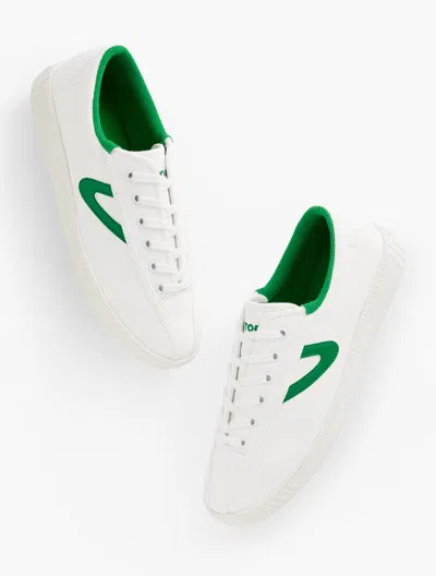 Talbots Â® Nylite Plus Canvas Sneakers - White/green - 8 1/2 M  In White,green