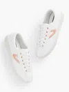 Talbots Â® Nylite Plus Leather Sneakers - White/rose Gold - 8 1/2 M  In White,rose Gold
