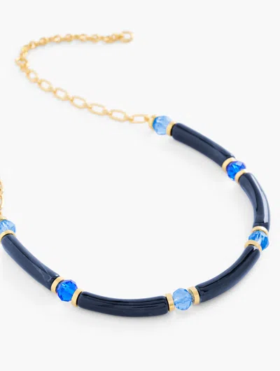 Talbots Tubular Bead Necklace - Ink/gold - 001  In Ink,gold