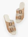 Talbots Ilse Double Strap Tulip Sandals - Latte - 10m