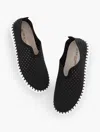 Talbots Ilse Metallic Tulip Slip-on Flats - Black - 11m  In Black