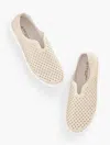 Talbots Ilse Metallic Tulip Slip-on Flats - Platinum - 9m  In Platinum