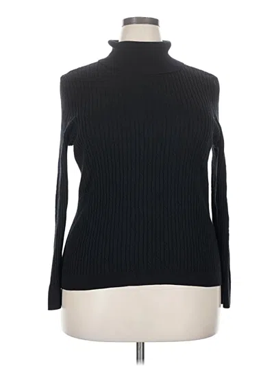 Pre-owned Talbots Turtleneck Sweater In Black
