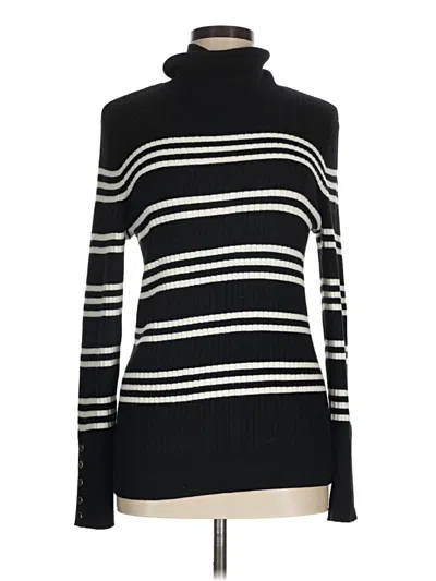 Pre-owned Talbots Turtleneck Sweater In Black