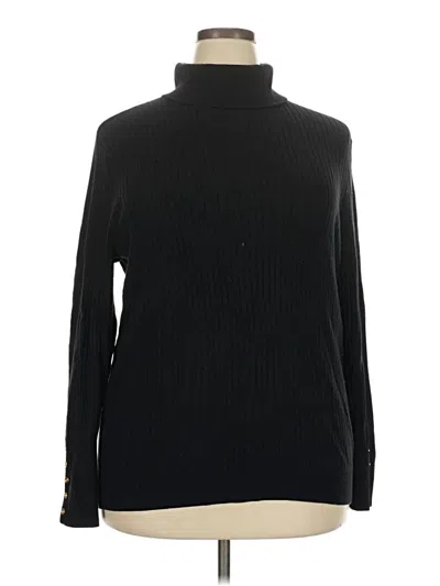 Pre-owned Talbots Turtleneck Sweater In Black