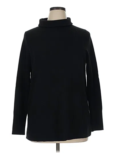 Pre-owned Talbots Turtleneck Sweater In Black