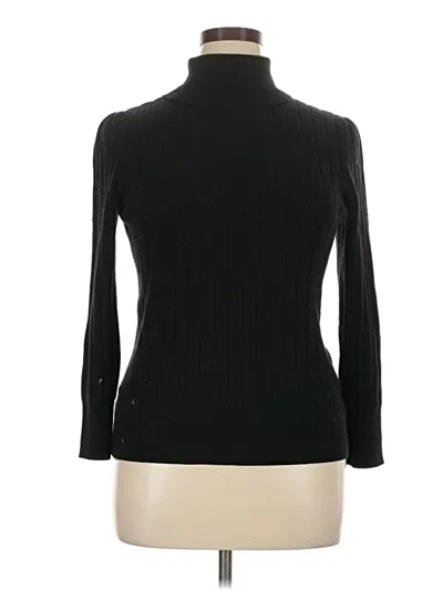 Pre-owned Talbots Turtleneck Sweater In Black