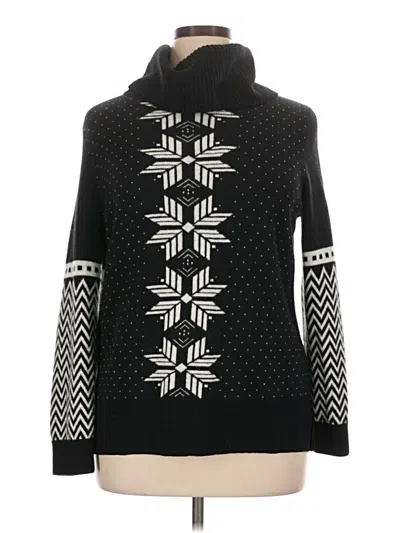 Pre-owned Talbots Turtleneck Sweater In Black