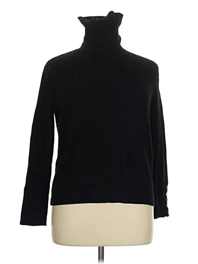 Pre-owned Talbots Turtleneck Sweater In Black