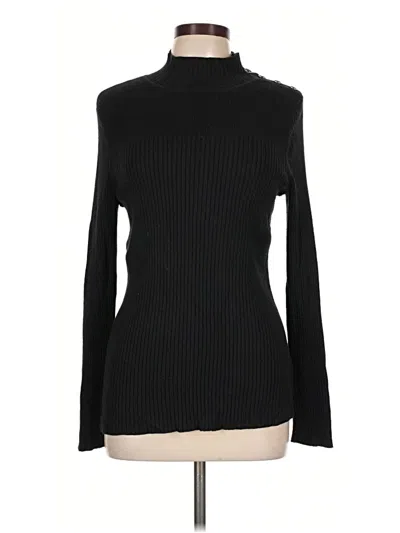Pre-owned Talbots Turtleneck Sweater In Black