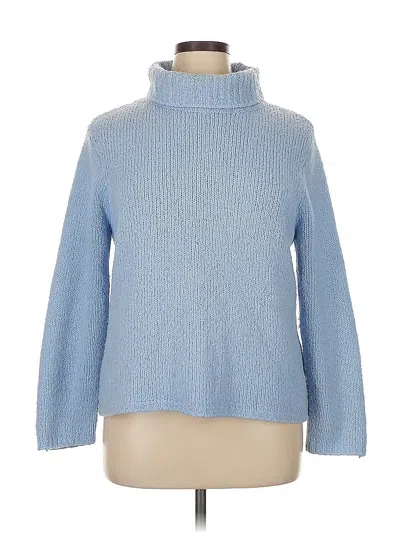 Pre-owned Talbots Turtleneck Sweater In Blue