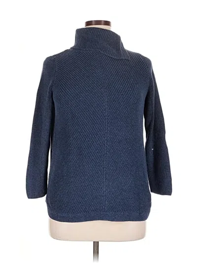 Pre-owned Talbots Turtleneck Sweater In Blue