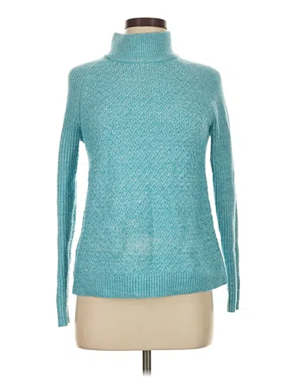 Pre-owned Talbots Turtleneck Sweater In Blue