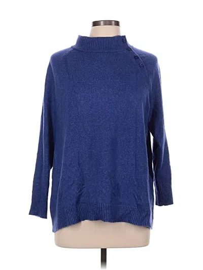 Pre-owned Talbots Turtleneck Sweater In Blue