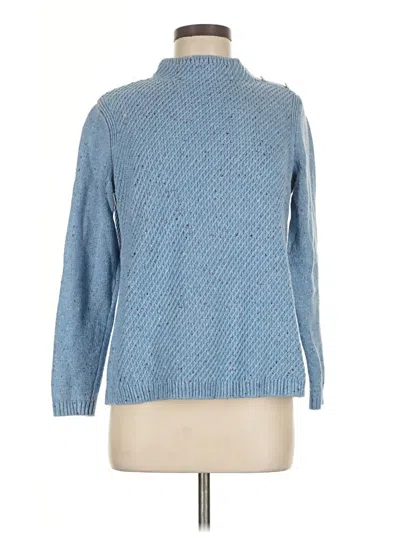 Pre-owned Talbots Turtleneck Sweater In Blue
