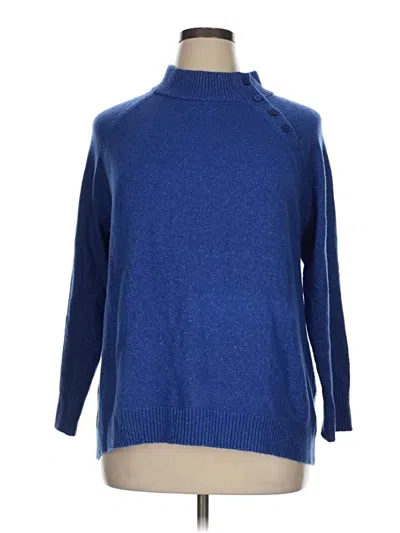 Pre-owned Talbots Turtleneck Sweater In Blue