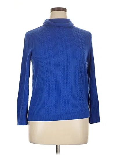 Pre-owned Talbots Turtleneck Sweater In Blue