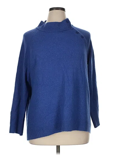Pre-owned Talbots Turtleneck Sweater In Blue