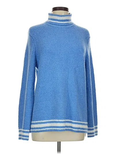 Pre-owned Talbots Turtleneck Sweater In Blue