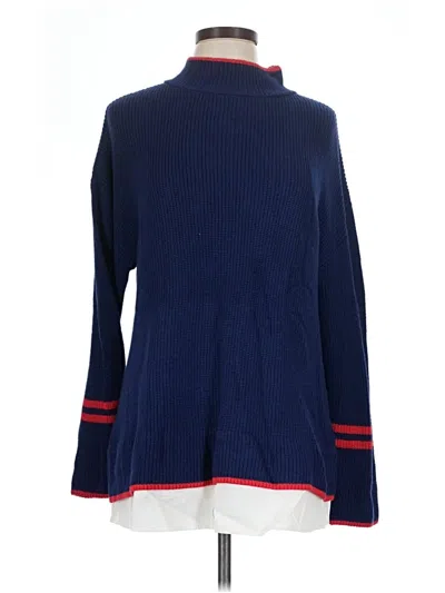 Pre-owned Talbots Turtleneck Sweater In Blue