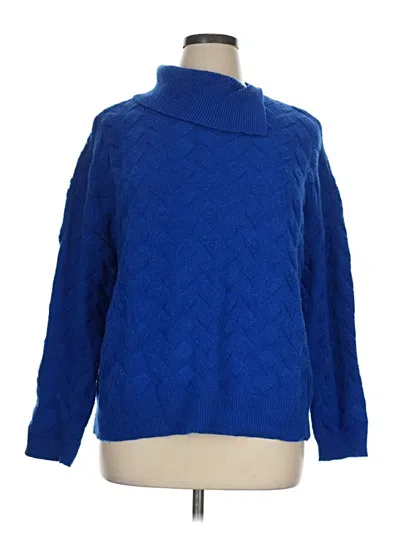 Pre-owned Talbots Turtleneck Sweater In Blue