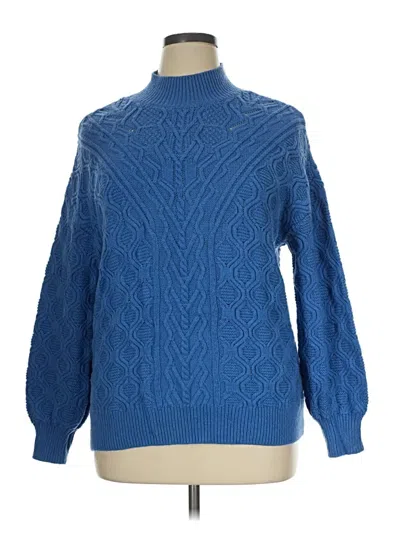 Pre-owned Talbots Turtleneck Sweater In Blue