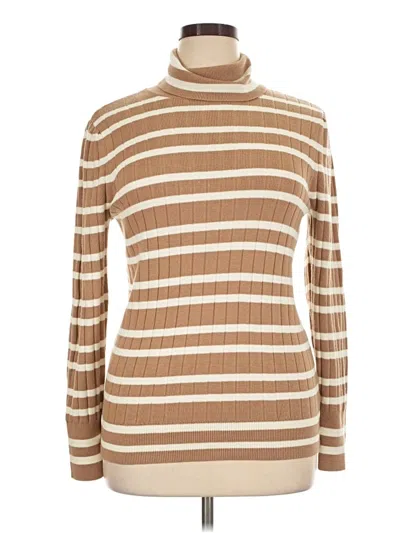 Pre-owned Talbots Turtleneck Sweater In Brown