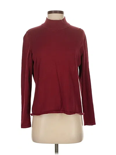 Pre-owned Talbots Turtleneck Sweater In Burgundy