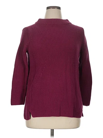 Pre-owned Talbots Turtleneck Sweater In Burgundy