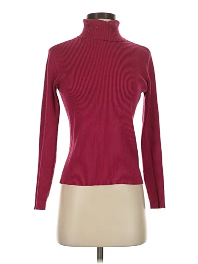 Pre-owned Talbots Turtleneck Sweater In Burgundy