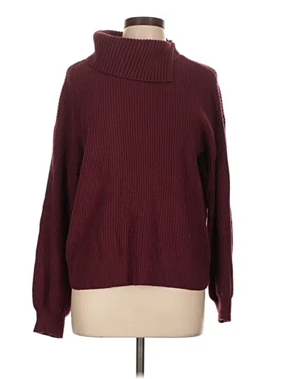 Pre-owned Talbots Turtleneck Sweater In Burgundy